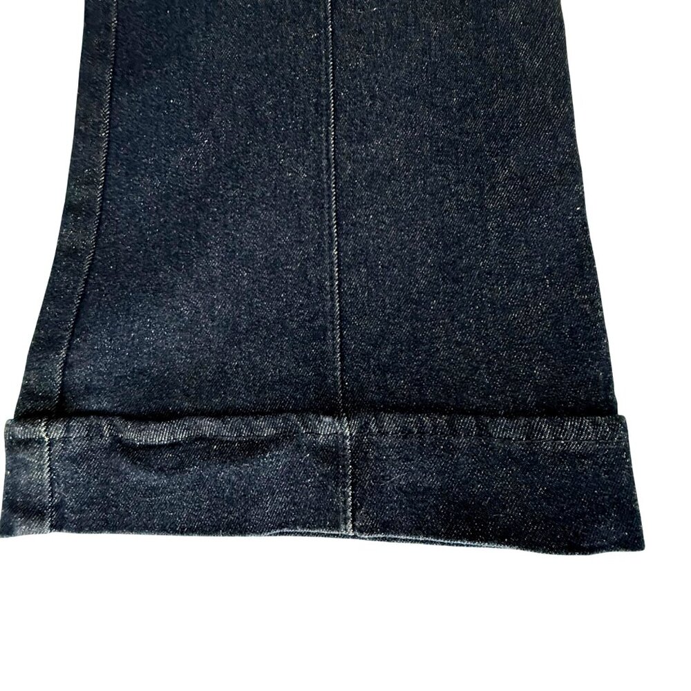 Catherine Gee Indigo Denim Stretch Pants Flared Leg High-Rise - Picture 5 of 13